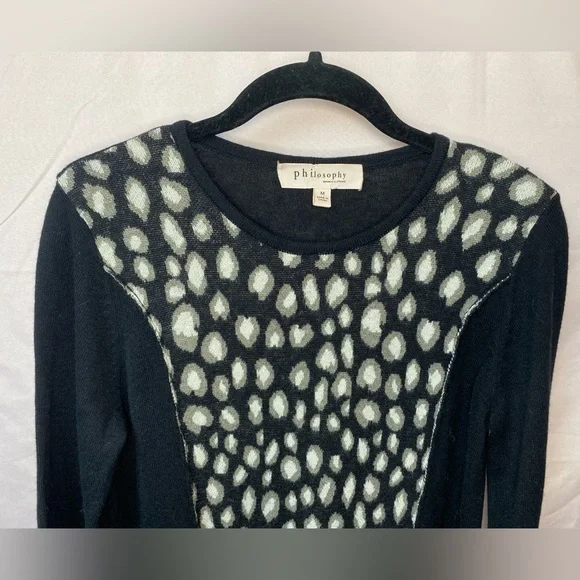 Philosophy Republic Clothing Medium Sweater Dress Knit Leopard Print - Picture 5 of 14